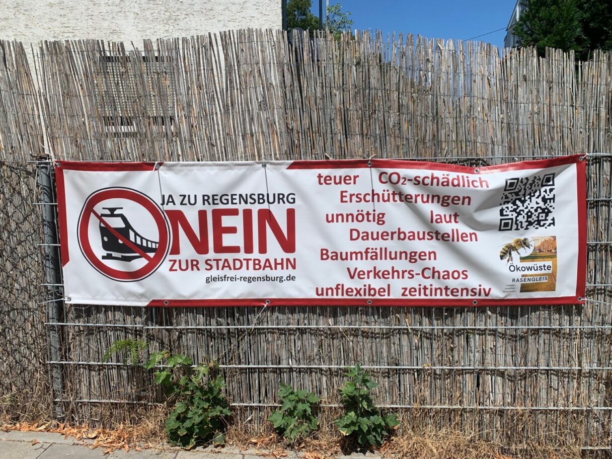Občané Regensburgu odmítli stavbu tramvaje